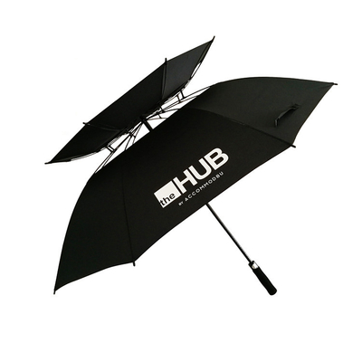 30 inch geventileerde golfparaplu met logo-printing dubbele laag en winddicht ontwerp