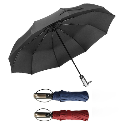Rubber coating handle draagbaar automatisch reizen compact regen vouwde paraplu voor volwassenen