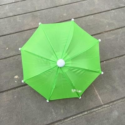 Gepersonaliseerd logo rechte paraplu voor motorfiets decoratie en mini mobiele telefoon zonnescherm