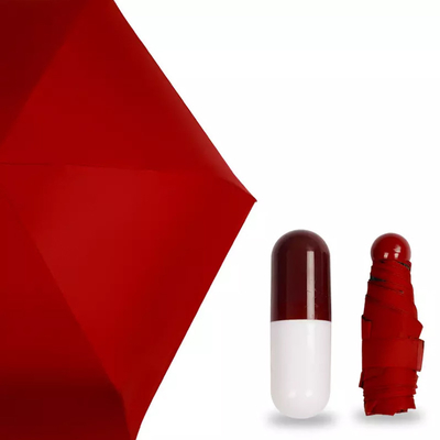 Klassieke ontwerp stijl 19 inch 6K UV bescherming Pocket capsule paraplu met mini cadeaubon