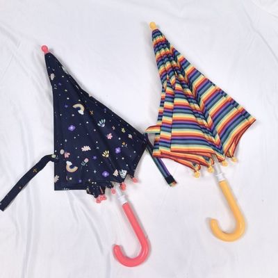 Regenboog Kinderen Paraplu lange handgreep Veilig en gemakkelijk te openen voor kleuters