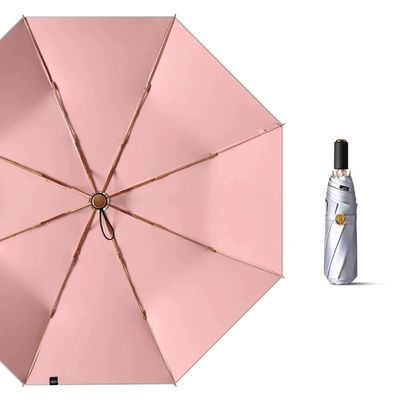 3 Opvouwbare zilveren titanium paraplu voor bedrijfscadeaus UV-bescherming Draagbaar Duurzaam