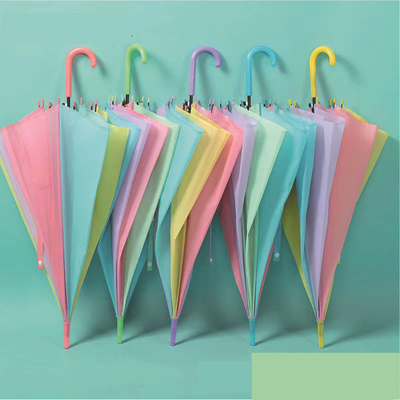 Plastic Shaft Transparent Advertising Umbrella met All in 1 functie en drukwerk