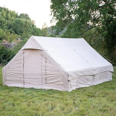 Outdoor Camping Family Air Inflating Tunnel Tent met pomp in wit draagbaar ontwerp