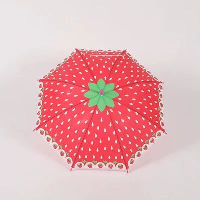 Gekrompen handvat rechte vrucht afdruk kinder paraplu creatief ontwerp voor kindercadeau