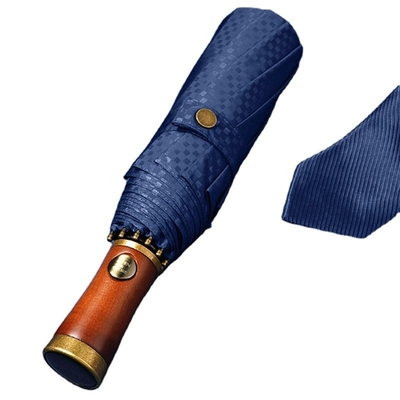 Gepersonaliseerd logo reclame paraplu Dubbele winddicht met één klik open en reisvriendelijk