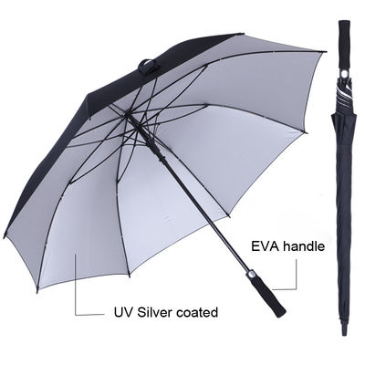 Regenparaplu met EVA zacht handvat en zilveren coating