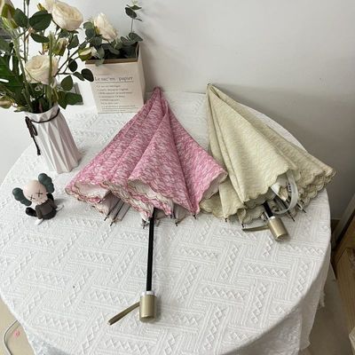 Reisgelegenheid Eenvoudige roze paraplu met twee vouwingen Lichte en praktische