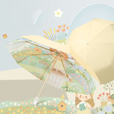 Minimalistisch ontwerp Paraplu's Automatische dubbele laag zonneparaplu voor UV-bescherming