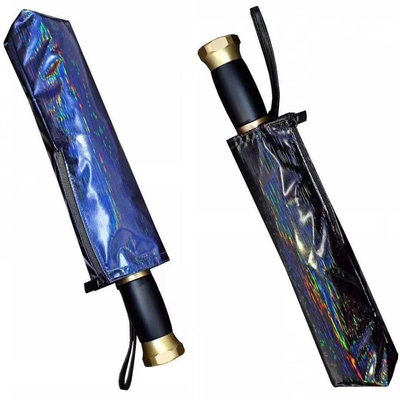 Gepersonaliseerd Logo Geprinte Winddichte Paraplu's Leger Handle Magic Drievoudige Paraplu
