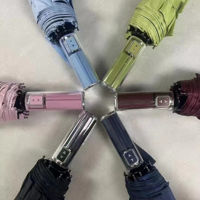 Warm verkoop Drievoudig Automatisch Mechanisch Ontwerp Handle Paraplu UV Block Paraplu