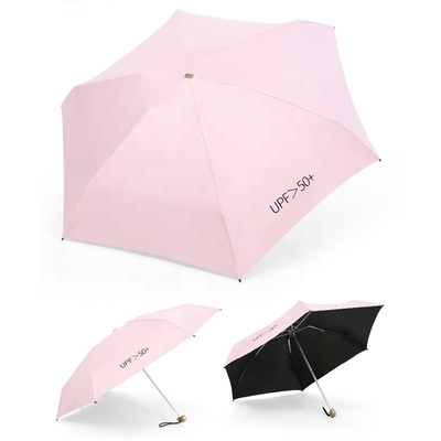 Zomer moet-hebben 5voudig Mini kleurrijke zak paraplu voor dames 8k 19 inch glasvezel ribben