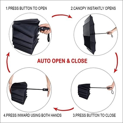 10 ribben Auto Open Close Opvouwbare opvouwbare reisparaplu voor regenbescherming