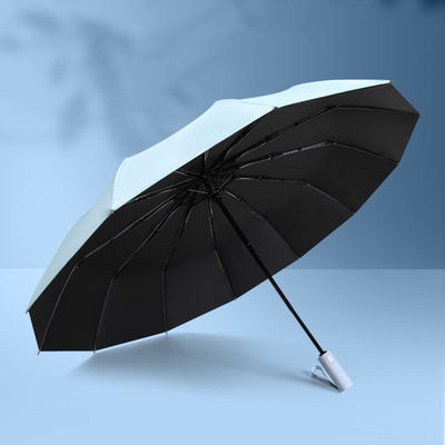 Pongee Panel Materiaal Grote vouwbare reclame paraplu voor zonnig en regen dubbel