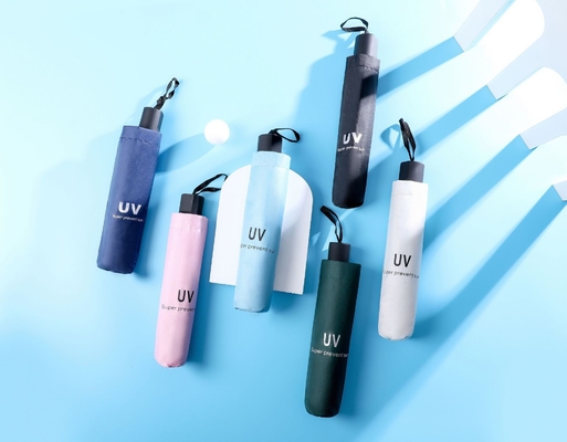 Op maat gemaakte X302 UV Vinyl vouwbare zonneparaplu voor zonnen en regen
