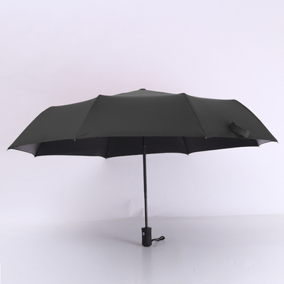 Opvouwbare X305 Volledig automatische UV-paraplu Zwarte vinyl bescherming Zonne-regen Dual-paraplu