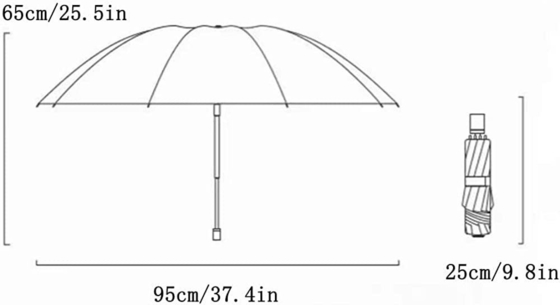 Volwassenen Handmatig Open Regenboog Paraplu Met Reflectieve Streep Veiligheid 3 Opvouwbare Paraplu