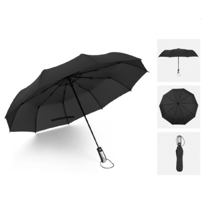 Plastic Handle 23 inch 10K 190T Pongee Automatische vouwde paraplu voor schoolcampagnes