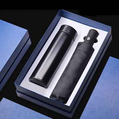Stalen frame notitieboek Thermos Cup en paraplu Set voor zakelijke reclame promoties