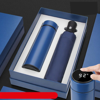Stalen frame notitieboek Thermos Cup en paraplu Set voor zakelijke reclame promoties