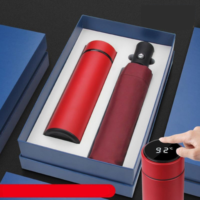 Stalen frame notitieboek Thermos Cup en paraplu Set voor zakelijke reclame promoties