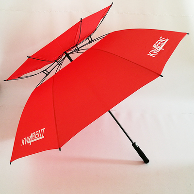 30 inch geventileerde golfparaplu met logo-printing dubbele laag en winddicht ontwerp