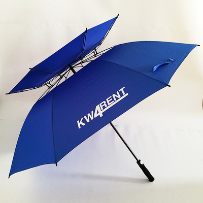 30 inch geventileerde golfparaplu met logo-printing dubbele laag en winddicht ontwerp