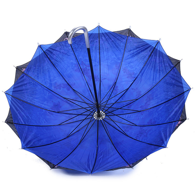 Minimalisme Stijl 16K 23 inch Dubbellaag rechte paraplu voor iedereen in 1 functionaliteit