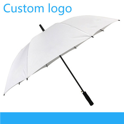 190T Pongee Stof Materiaal 8K 27 inch Rechte Witte Outdoor Reclame Doos Paraplu