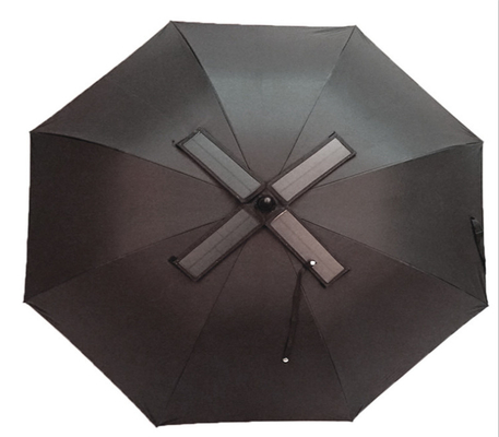 Handmatig open rubber coating handle ijzer zonnig en regenachtig paraplu met zonneventilator