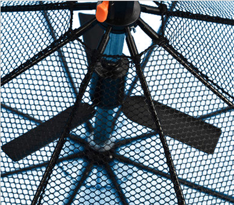 Handmatig open rubber coating handle ijzer zonnig en regenachtig paraplu met zonneventilator