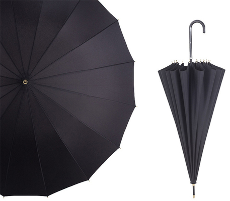 23 inch 16 ribs 190T Pongee waterdicht Japanse paraplu Japan glasvezel met controle