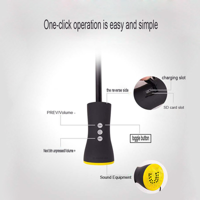 Minimalistisch ontwerp Volledig automatische vouwde paraplu met oplaadbare Bluetooth-luidspreker