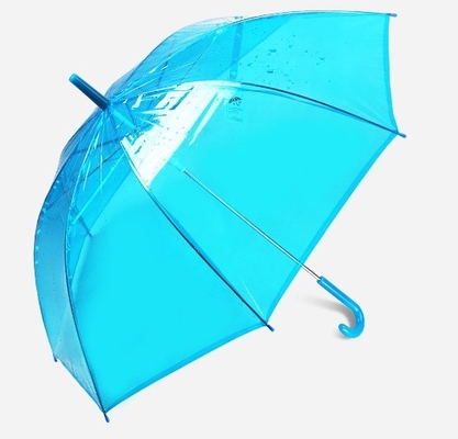 23 inch 8K Parijs Transparante Duidelijke paraplu voor regen Transparante Plastic J Handle