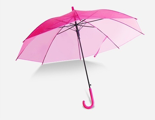23 inch 8K Parijs Transparante Duidelijke paraplu voor regen Transparante Plastic J Handle