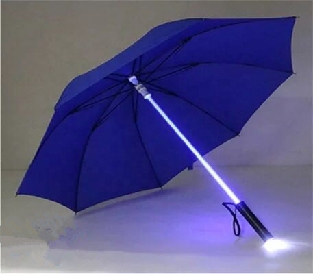 23 inch 8K LED Light Up paraplu met 105cm open diameter en sneldrogend Pongee stof