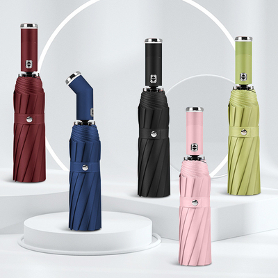 Reizen in luxe Winddicht Klappend Automatisch Open Sluit Customized Kleur Led Paraplu