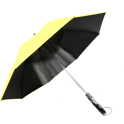 Gepersonaliseerde winddichte koelluchtfan paraplu met watersproei mist en logo printing