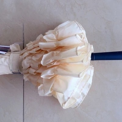 19 Inches Vrouwelijke Pagode Parasol Huwelijksparaplu met kantenpaneel en handmatig open stijl