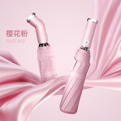 2023 Design Luxe Business Gifts Automatische vouw Reflectieve Verlichting Op Outdoor Paraplu