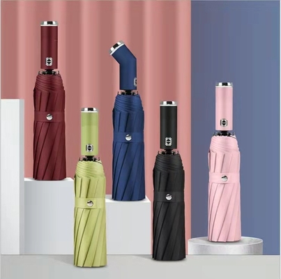 2023 Design Luxe Business Gifts Automatische vouw Reflectieve Verlichting Op Outdoor Paraplu