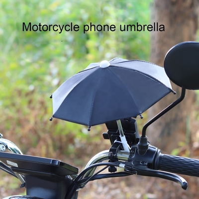 Zilveren paraplu voor motorfietsen met handmatige bediening en dikkerend zonnebrandcrème