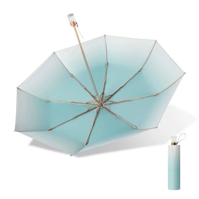 Metal Shaft Frame Custom Gradient Shade Paraplu Populair voor vrouwen All in 1 Functie
