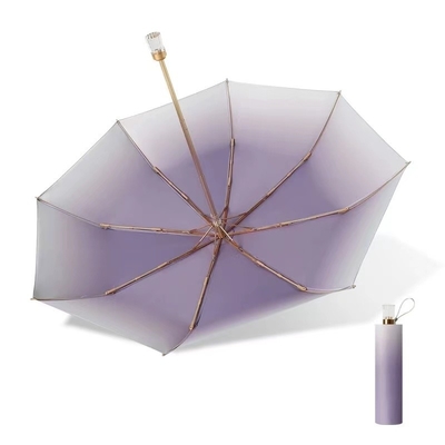 Metal Shaft Frame Custom Gradient Shade Paraplu Populair voor vrouwen All in 1 Functie