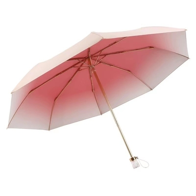 Metal Shaft Frame Custom Gradient Shade Paraplu Populair voor vrouwen All in 1 Functie