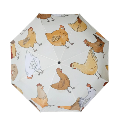DIY Custom Design Dragonfly Animal Pattern Drievoudig paraplu met zwarte coating