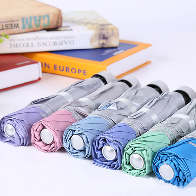Custom Logo Print 3 Klappbare markt paraplu lichtgewicht regengereed met speciale handgreep
