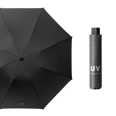 Reisgelegenheid Drievoudig paraplu met UV-zonnebrandcrème en regenbeschermingsoplossingen