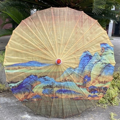 Op maat gedrukte Chinese papieren parasol paraplu Perfect voor bruiloft decoratie
