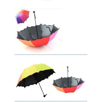 Klappende paraplu met bloemen bloei-effect metalen schacht magie kleuren veranderen alles in 1